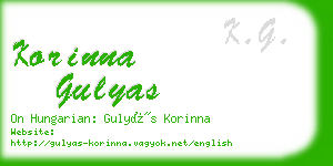 korinna gulyas business card